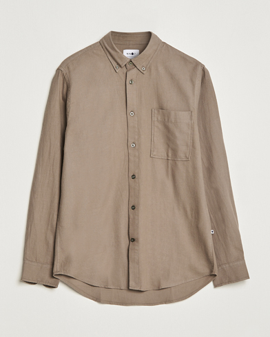Herre | Flannelskjorter | NN07 | Arne Brushed Flannel Shirt Dark Clay