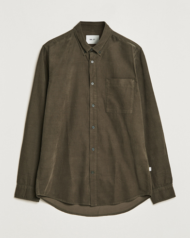 Herre | Fløjlsskjorter | NN07 | Arne Baby Cord Shirt Dark Green