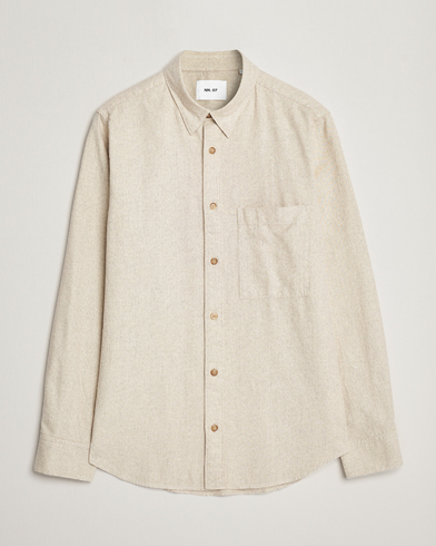 Herre | Flannelskjorter | NN07 | Cohen Brushed Flannel Shirt Off White