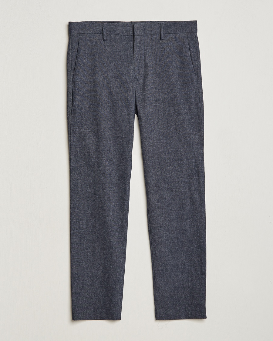Herre | NN07 | NN07 Theo Brushed Cotton Trousers Navy Blue