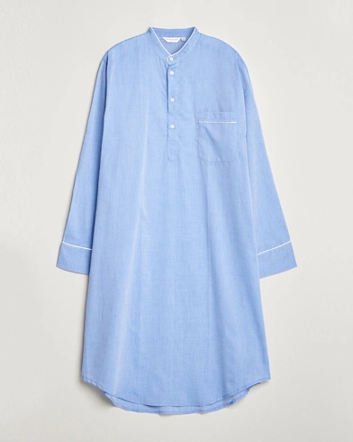 Herre |  | Derek Rose | Cotton Pullover Nightshirt Light Blue