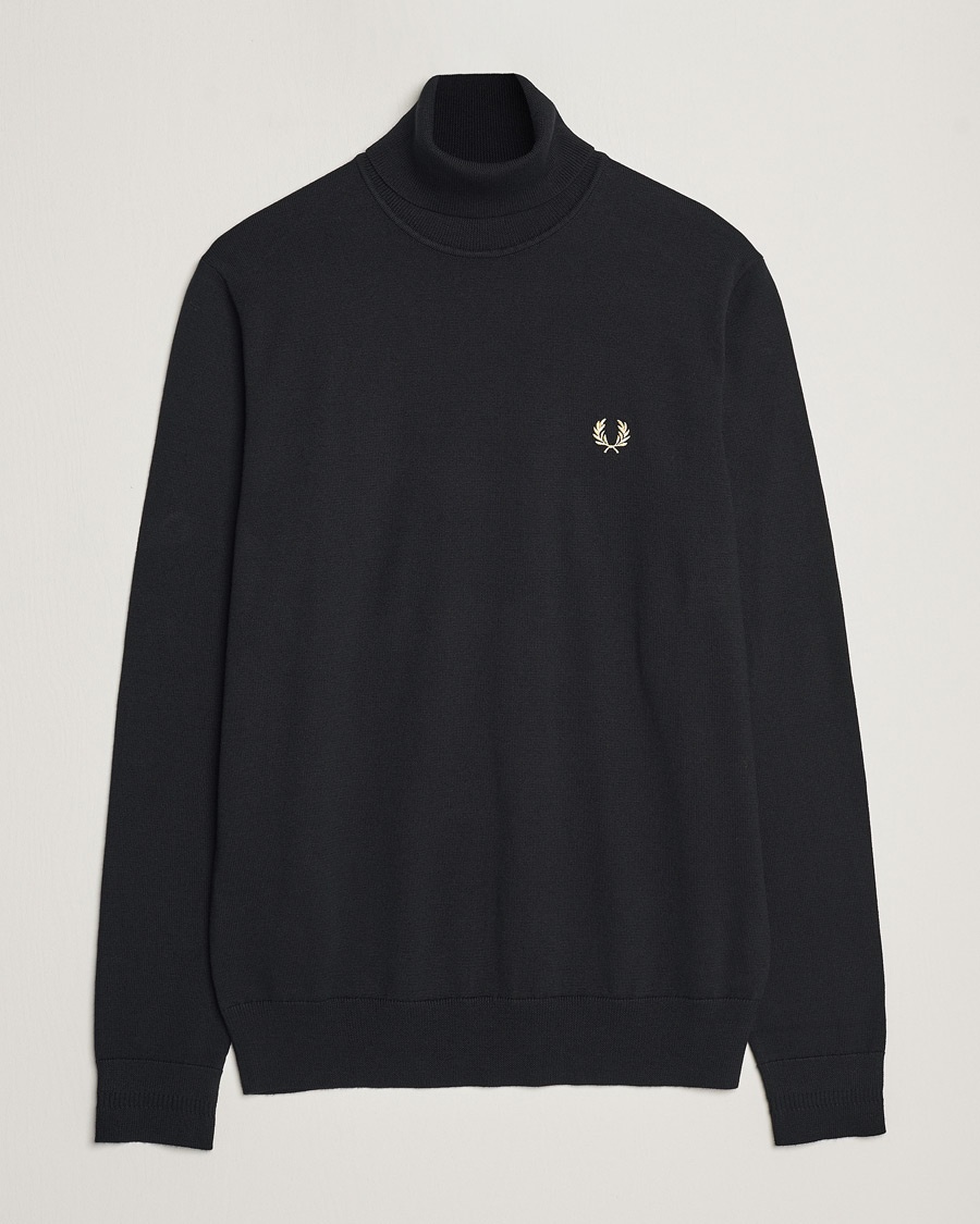 Fred Perry Classic Rollnock Jumper Black – Sort