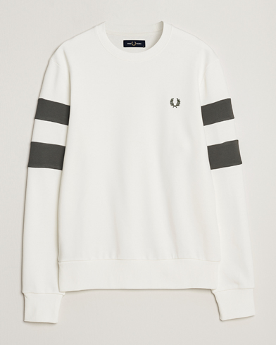 Herre | Fred Perry | Fred Perry | Tipped Sleeve Sweatshirt Snow Whiite