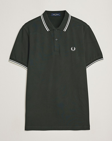Herre | Best of British | Fred Perry | Twin Tipped Polo Shirt Night Green