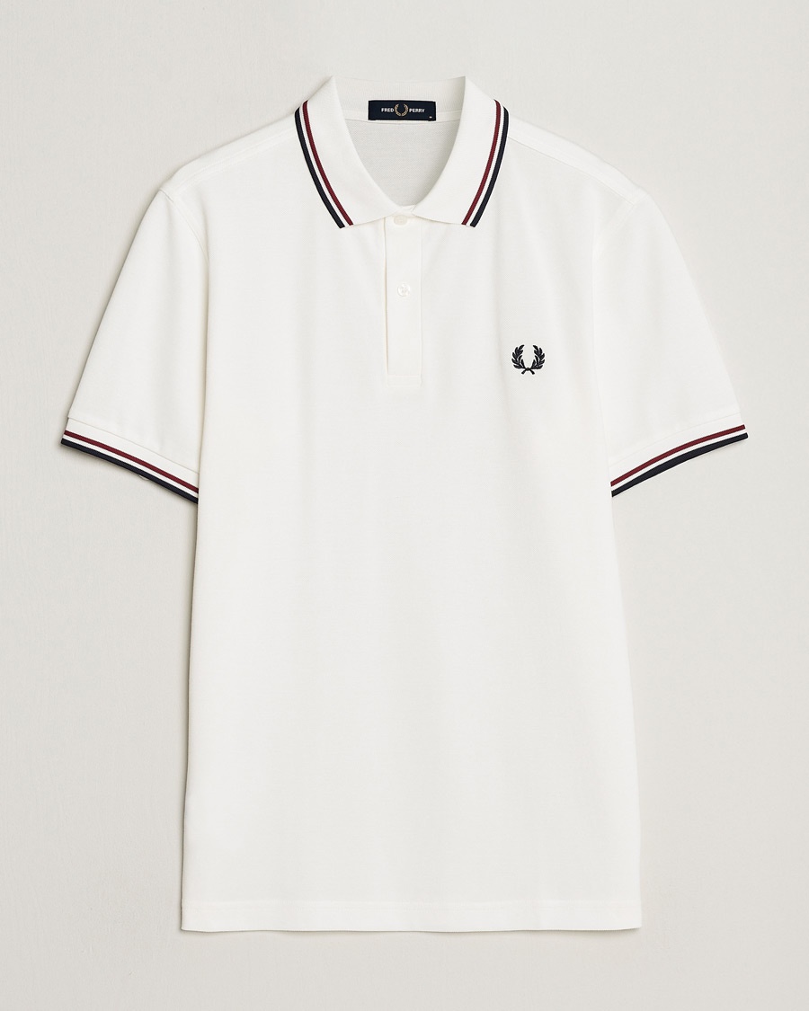 Fred Perry Twin Tipped Polo Shirt Snow White – Hvid