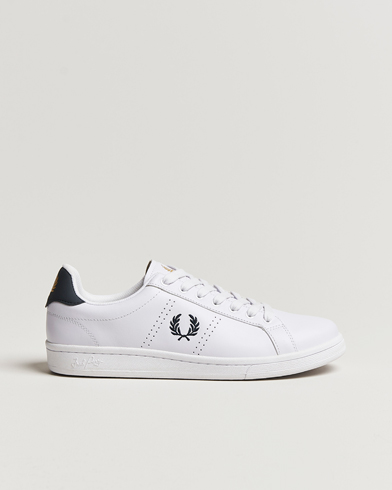 Herre |  | Fred Perry | B721 Leather Sneakers White/Navy