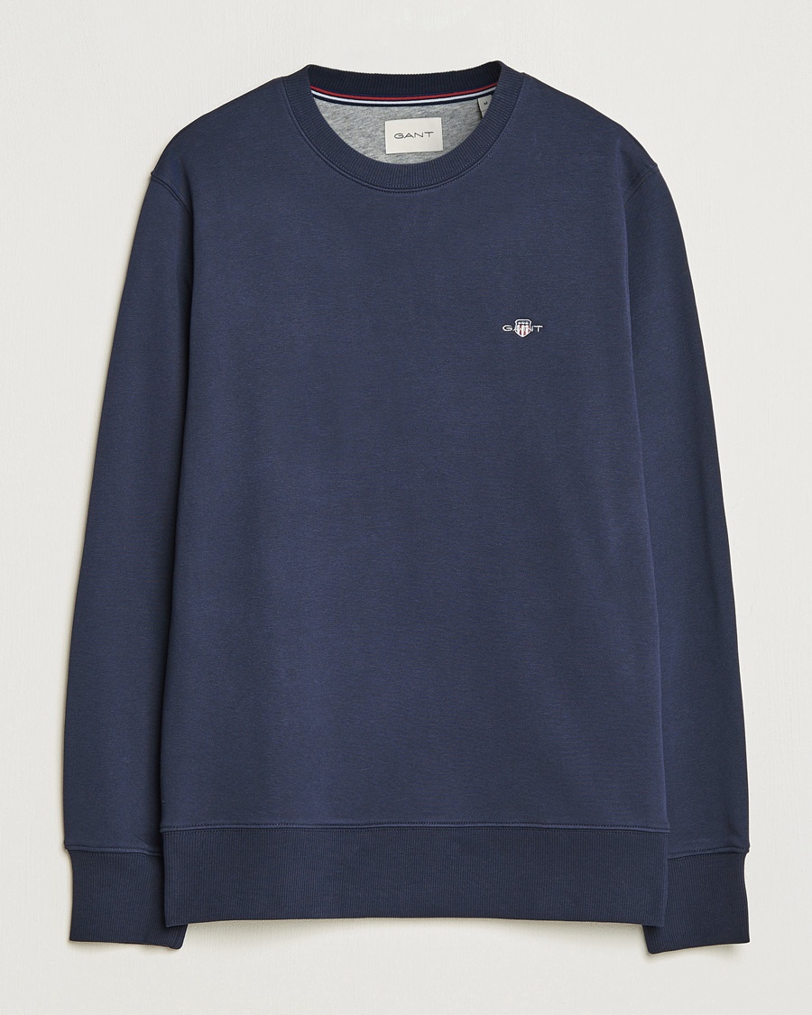 Gant Original Crew Neck Sweatshirt Evening Blue – Blå