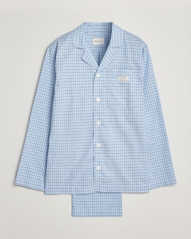 Herre | Pyjamas & Morgenkåber | GANT | Checked Pyjama Set Capri Blue