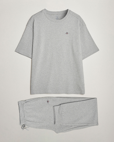 Herre | Nattøj | GANT | Premium Loungewear Set Grey Melange
