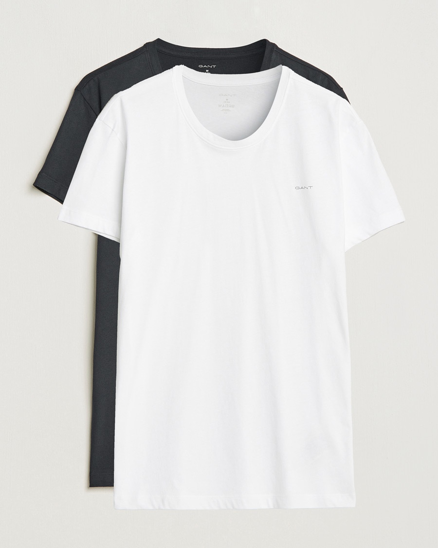 Herre | Afdelinger | GANT | 2-Pack Crew Neck T-Shirt Black/White