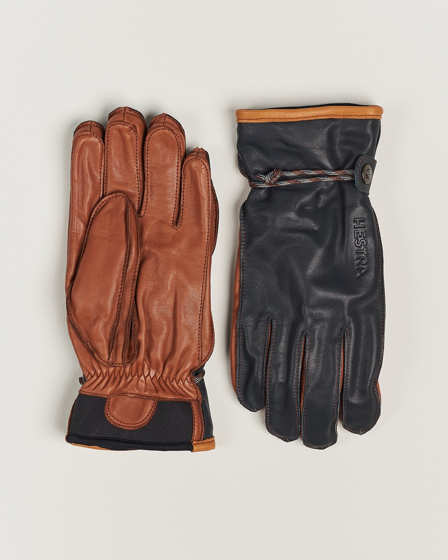 Hestra Wakayama Leather Ski Glove Navy/Brown – Blå