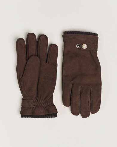Herre | Handsker | Hestra | Bergvik Fleece Liner Buckle Nubuck Glove Espresso