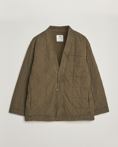 Herre | Japanese Department | Snow Peak | Natural Dyed Quilted Jacket Olive