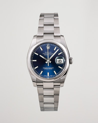 Herre | Pre-Owned & Vintage Watches | Rolex Pre-Owned | Datejust 116200 Oystert Perpetual Steel Black Steel Blue