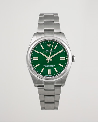 Brugt: |  | Rolex Pre-Owned | Oyster Perpetual 41 Green Steel
