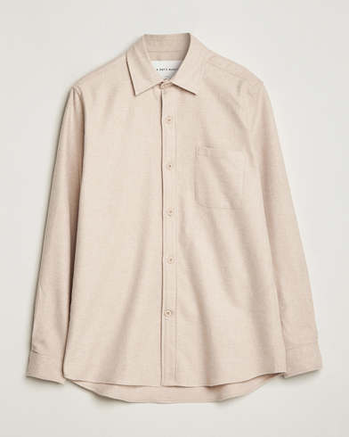 Herre | 40% udsalg | A Day's March | Redhill Heavy Flanell Shirt Sand