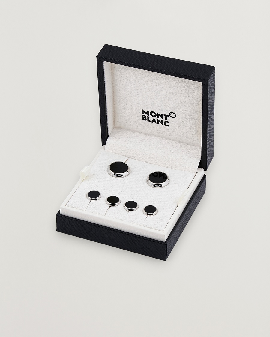 Herre | Fejr nytåret med stil | Montblanc | Tux Studs Cufflink Steel Onyx