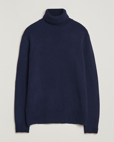 Herre | Preppy Authentic | Polo Ralph Lauren | Wool/Cashmere Knitted Rollneck Hunter Navy