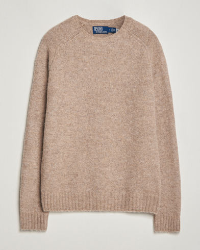 Herre |  | Polo Ralph Lauren | Alpaca Knitted Crew Neck Sweater Oak Brown Heather