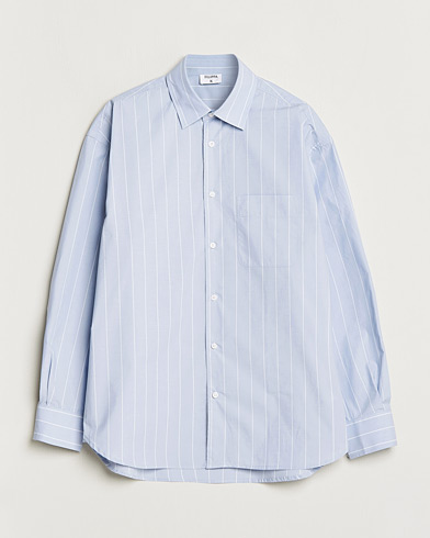 Herre | Personal Classics | Filippa K | Striped Poplin Shirt Faded Blue/White