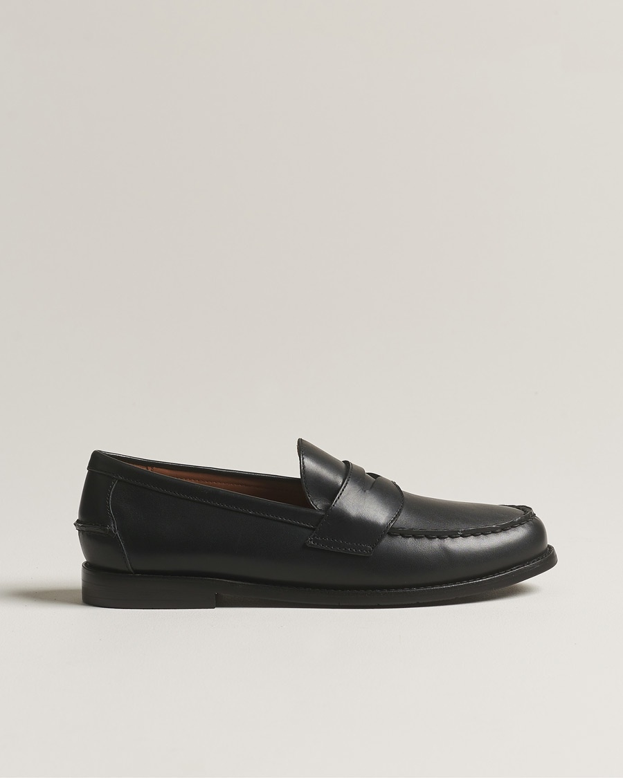 Polo Ralph Lauren Alston Penny Loafers Black Calf – Sort