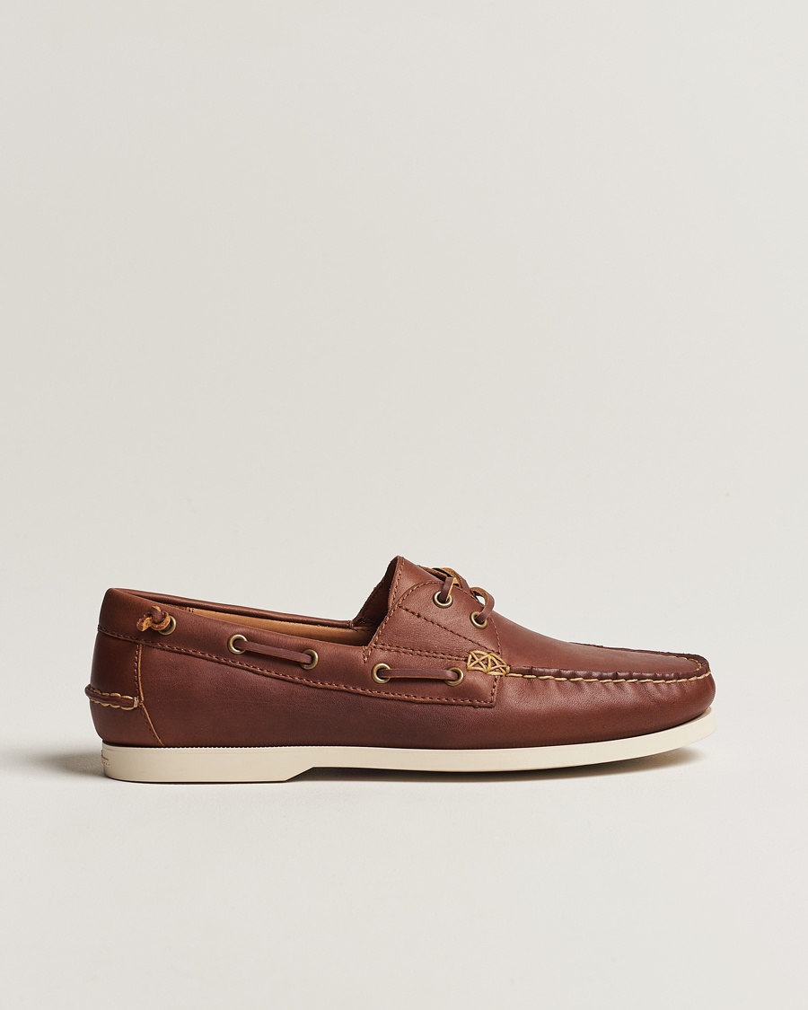 Polo Ralph Lauren Merton Leather Boat Shoe Tan – Brun