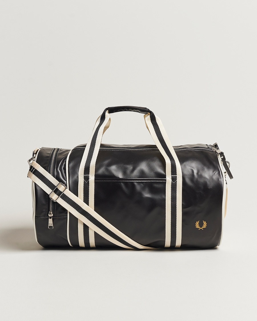 Fred Perry Classic Barrel Bag Black/Ecru – Sort