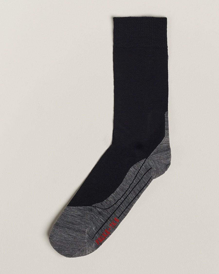 Falke TK5 Wander Trekking Socks Black Mix – Grå