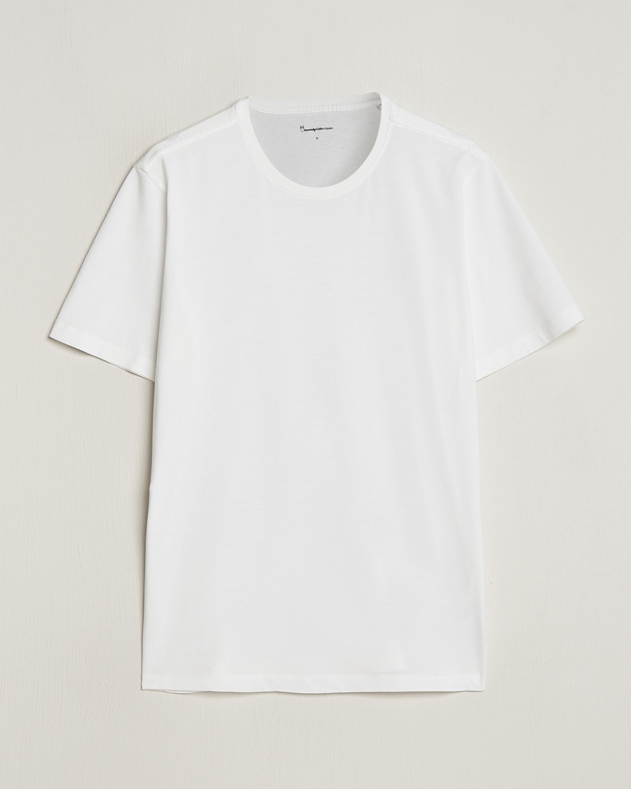 KnowledgeCotton Apparel Agnar Basic T-Shirt Bright White – Hvid