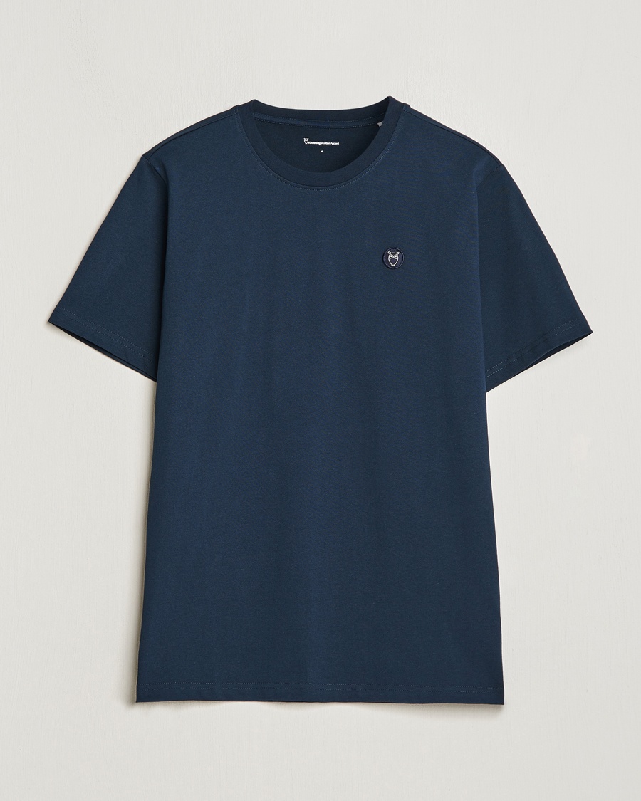 Herre | | KnowledgeCotton Apparel | Loke Badge T-Shirt Total Eclipse