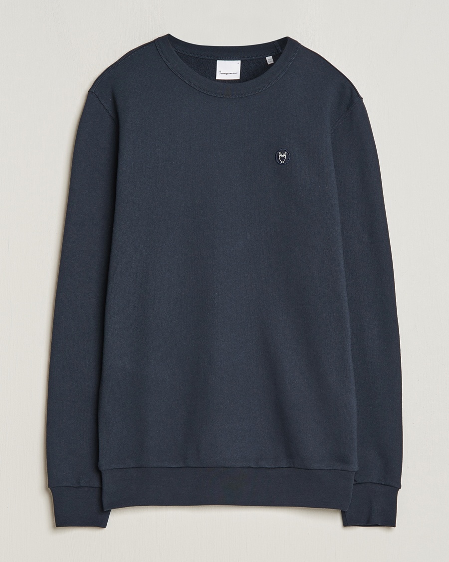 Herre | | KnowledgeCotton Apparel | Erik Badge Sweatshirt Total Eclipse