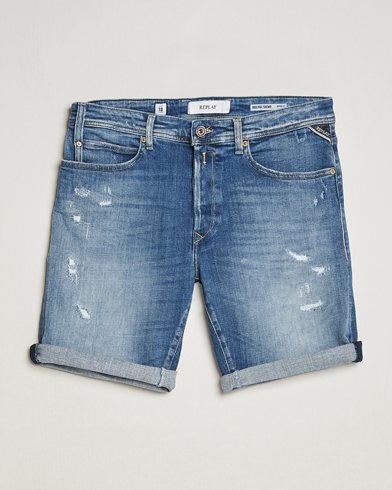 Herre |  | Replay | RBJ901 10 Year Wash Denim Shorts Medium Blue