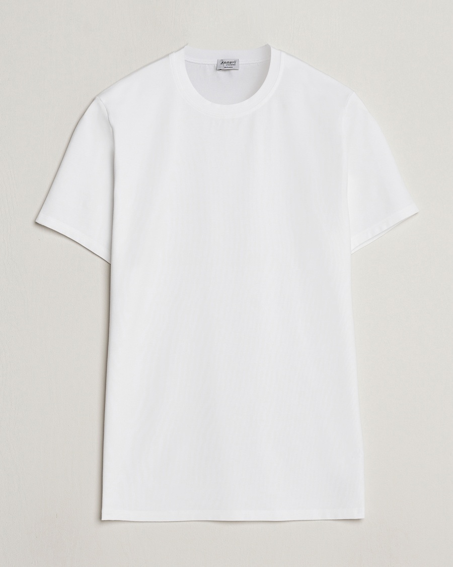 Zimmerli of Switzerland Pureness Modal Crew Neck T-Shirt White – Hvid