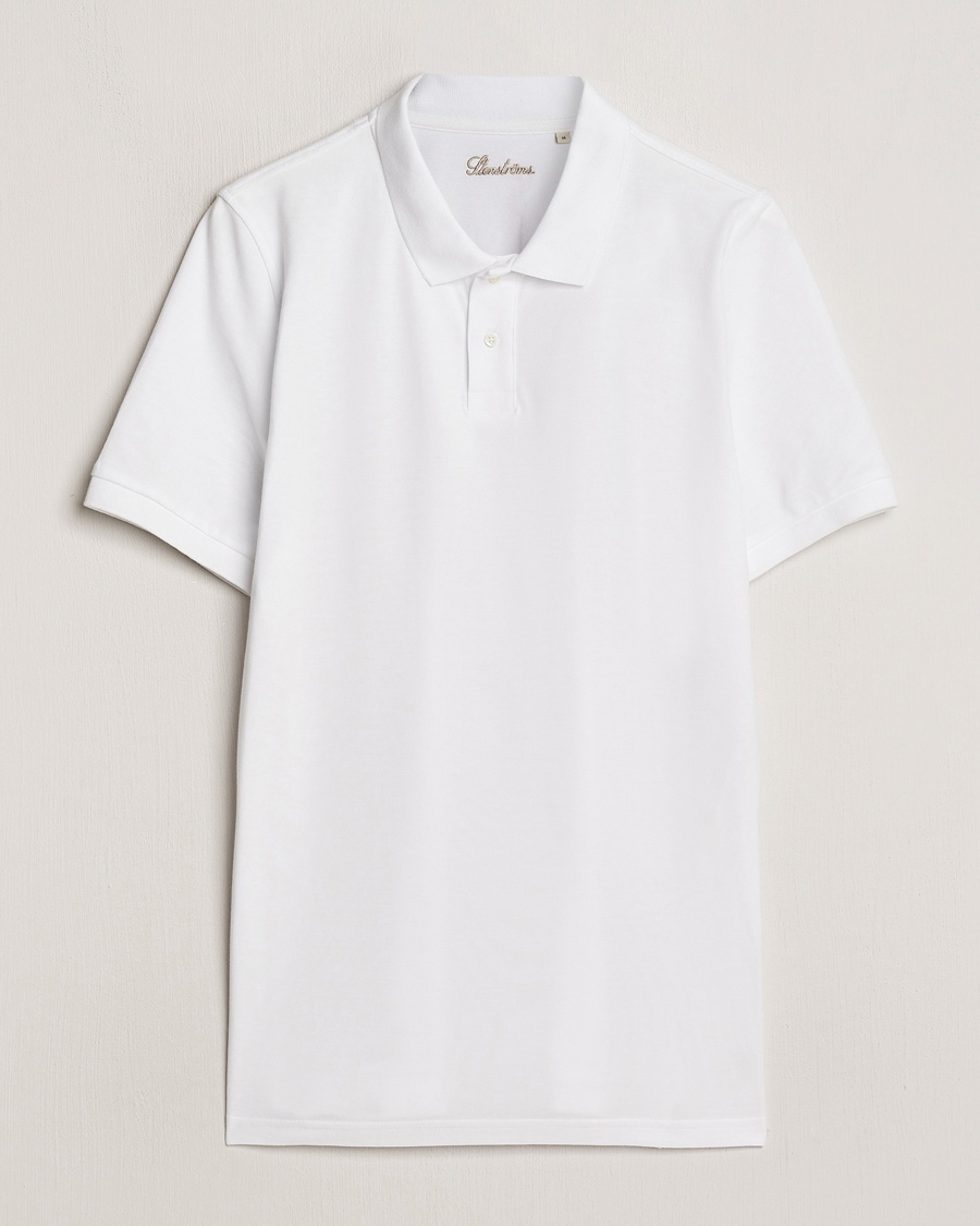 Stenströms Organic Cotton Piquet Polo Shirt White – Hvid