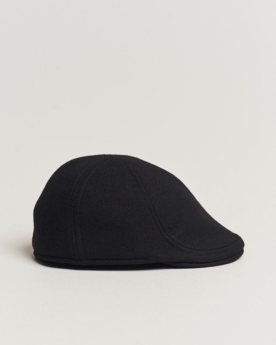  Pub Cap Melton Wool Black