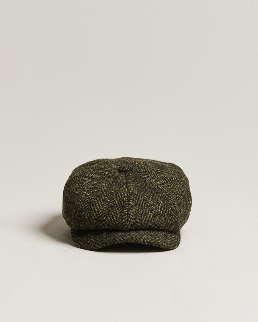  Newsboy Retro Donegal Wool Dark Green