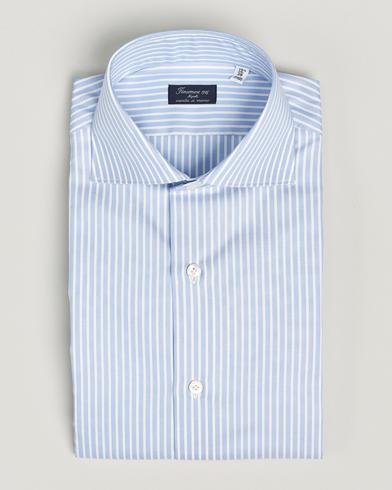 Herre | Italian Department | Finamore Napoli | Milano Slim Royal Oxford Shirt Blue Stripe