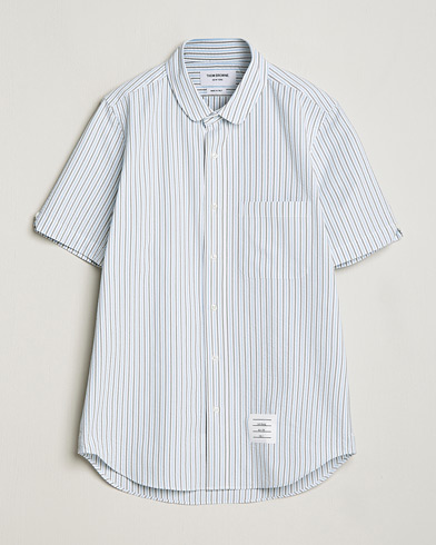 Herre | Thom Browne | Thom Browne | Short Sleeve Seersucker Shirt Light Blue