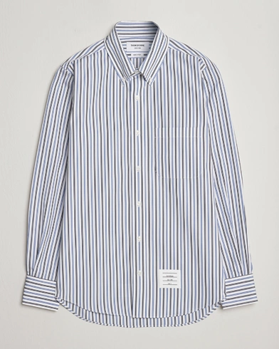 Herre | Thom Browne | Thom Browne | Button Down Poplin Shirt Navy Stripes