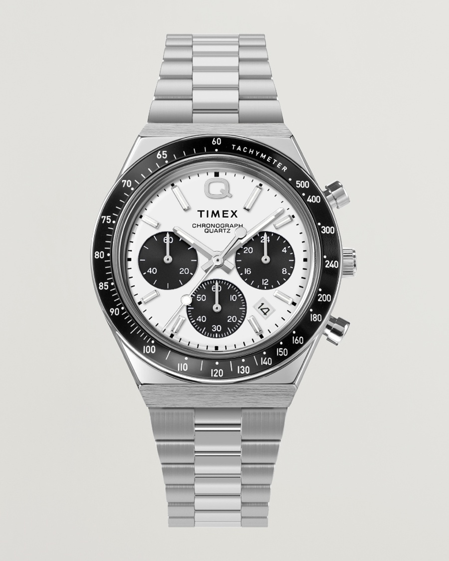 Timex Q Timex Chronograph 40mm White Dial – Hvid