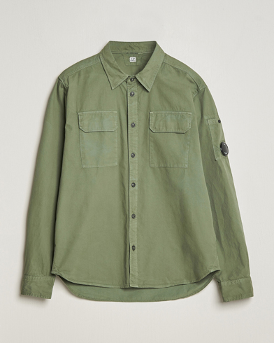 Herre |  | C.P. Company | Long Sleeve Gabardine Pocket Shirt Green