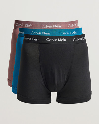 Herre |  | Calvin Klein | Cotton Stretch Trunk 3-pack Black/Rose/Ocean