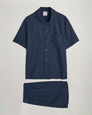 Herre |  | Calvin Klein | Viscose Short Sleeve Pyjama Set Blue Shadow