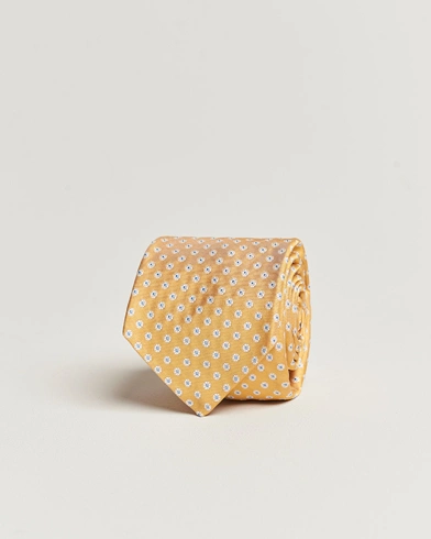 Herre | Kiton | Kiton | Micro Flower Silk Tie Yellow