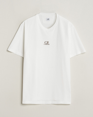 Herre |  | C.P. Company | Short Sleeve Hand Printed T-Shirt White