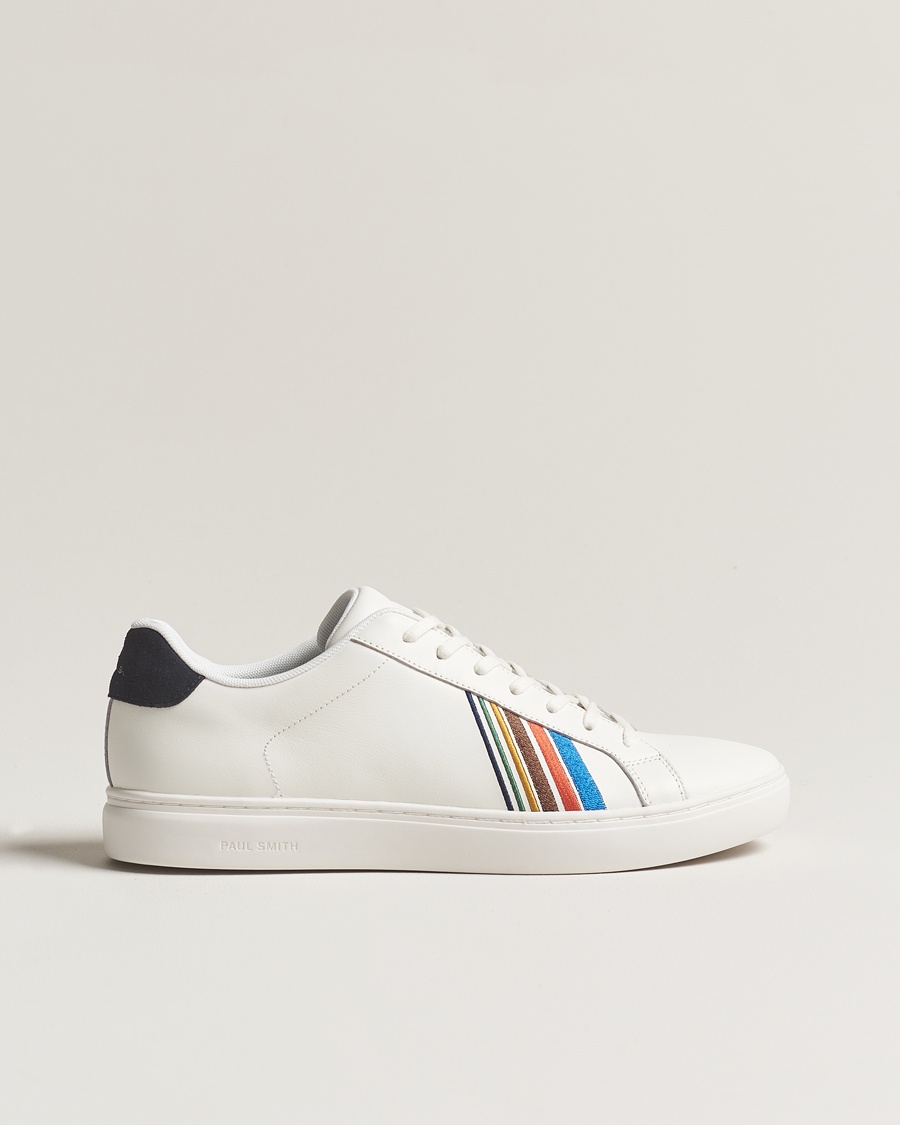  Rex Embroidery Leather Sneaker White