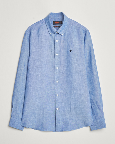  Douglas Linen Button Down Shirt Blue