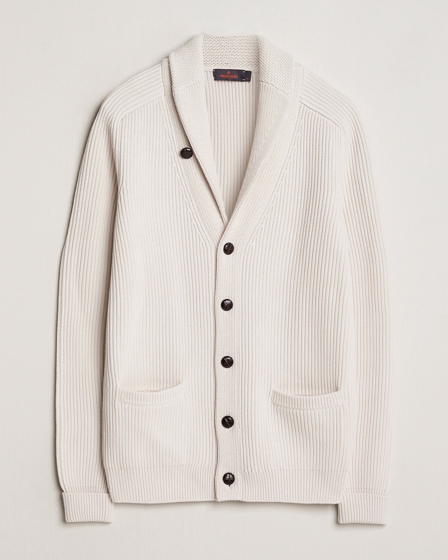 Morris Brayden Shawl Cardigan White – Hvid