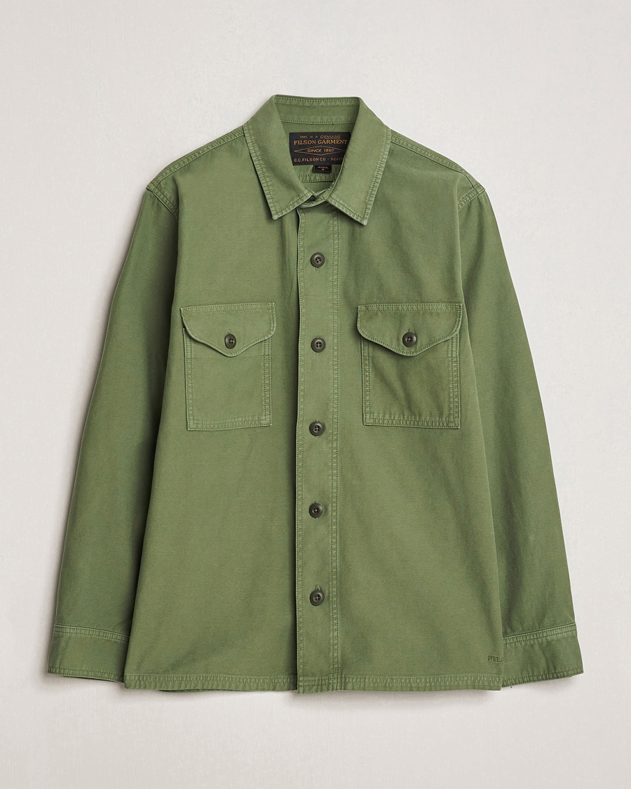 Filson Reverse Sateen Jac-Shirt Washed Green – Grøn