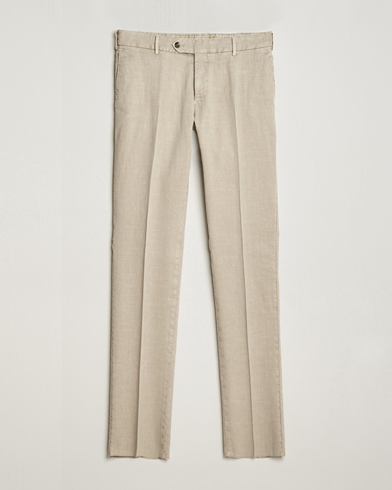 Herre |  | PT01 | Slim Fit Linen Drawstring Pants Light Beige